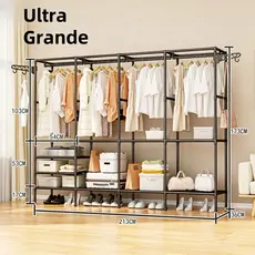 Roupeiro Guarda Roupa Portatil Cabideiro Arara Para Roupa Sapateira Organizador Multiuso Armário