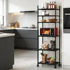 6 Camadas Estante Multiuso Em Metal Prateleira Armazenamento Móvel Organizadora De Banheiro Cozinha