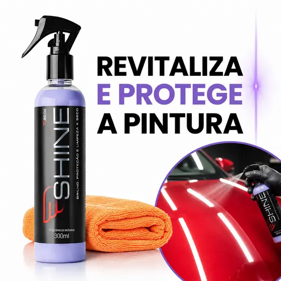 Shine Spray 3 em 1 Revestimento Automotivo Brilho Intenso Proteção Premium Carros
