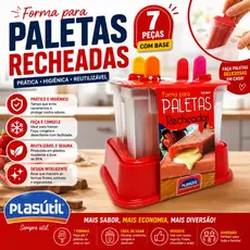 Forma De Sorvete Picolé Paleta Mexicana Recheada Plasútil