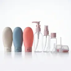 Kit Viagem 11 Peças Frasco Bolsa Portátil Antivazamento