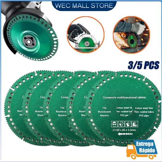 Kit 5/3 6 Em 1 Disco De Corte Com Diamante Lâmina De Serra Multifuncional