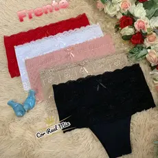 Calcinha Algodão Feminina Cós Alto – Kits 5/10/20