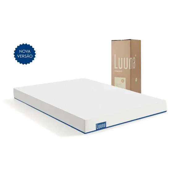 Colchão Luuna Support, Espuma Firme, 10 Anos de Garantia, 18cm, Ortopédico com Suporte à coluna