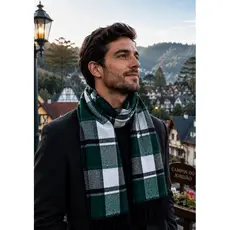 Cachecol Luxury Winter Xadrez Soft Touch Unissex