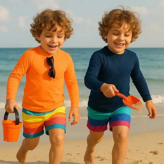 Camisa UV Infantil Térmica Blusa de Proteção Solar para Menino e Menina UV50