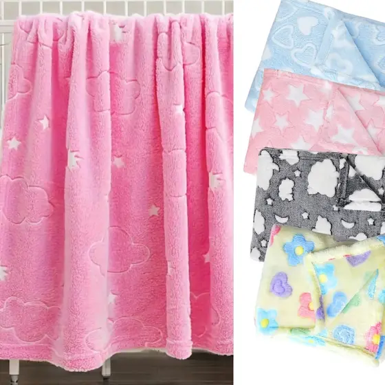 Kit 2 Peças Manta Infantil Soft Microfibra Bebe Estampado Menino/Menina