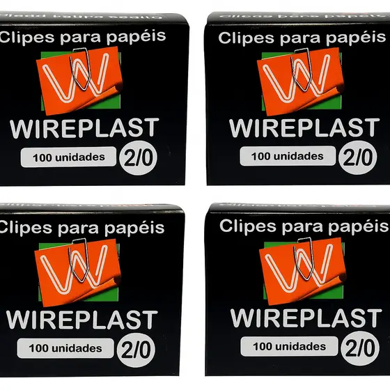 KIT C/5 CX Clips Galvanizado Aco 2/0 100 Un Wireplast
