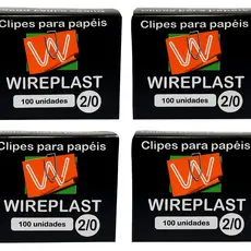 KIT C/5 CX Clips Galvanizado Aco 2/0 100 Un Wireplast