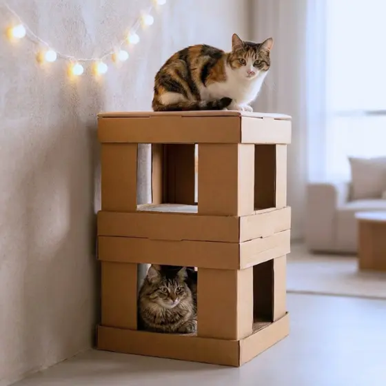 Casa para Gato KUBO TORRE com Arranhador Resistente