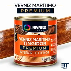 Verniz Premium Brilhante para Madeira 225ML e 900ML Universo Alto Brilho Imbuia Mogno Natural