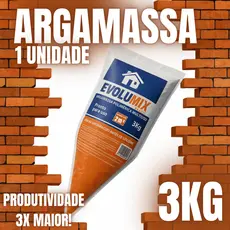 Argamassa Massa Polimérica Cola Tijolo e Bloco - Bisnaga 3kg - Alto Rendimento