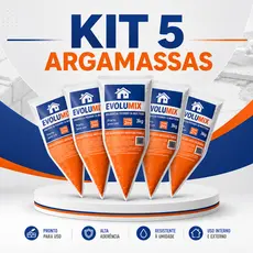 Argamassa Polimérica 3kg Kit 5 Unidades Para Assentamento Tijolo Bloco Reparos Alta Resistência