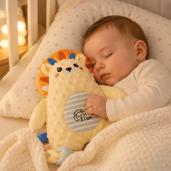 Naninha Pelúcia Sensorial Infantil Com Mordedor Para Bebe Brinquedo Macio Acalma Antiestresse