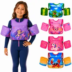 Colete Salva Vidas Flutuador Infantil  Com Braçadeira de Segurança Acquafun - NAO FURA