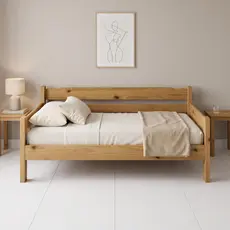 Sofá Cama Solteiro Madeira Maciça Reforçada Repleta