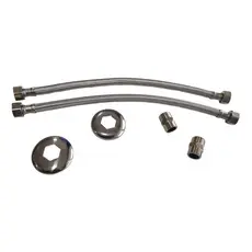 2 Engates Flexível Kit Rabicho Mangueira 40cm Quente Fria