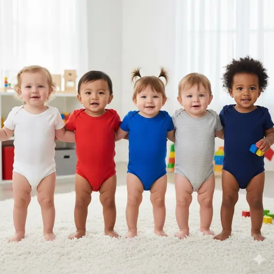 Kit Com 3 Body Infantil Manga Curta Liso neutro 96% Algodão 4% elastano