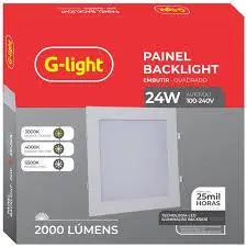 Painel Plafon 24w/18w/12w/6w/3w Quadrado Embutir Led Branco Frio Neutro Quente 6500k 4000k 3000k