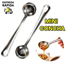 Mini Concha Inox para Molhos Caldos Cobertura Grãos Farinha Granulado Buffet Restaurantes