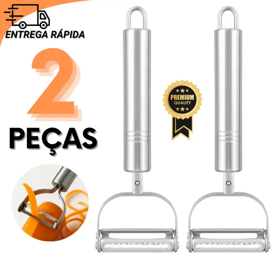 Descascador de Legumes em Inox Para Uso Profissional e Doméstico Prático e Resistente