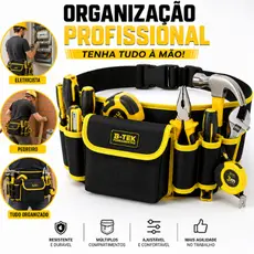 Cinto Porta Ferramentas Ajustável Multiuso Profissional Reforçado Bolsa Para Pedreiro Eletricista Obra