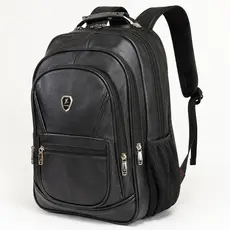 Mochila de Couro Masculina Impermeável Executiva Feminina Reforçada Notebook Bolsa Grande Trabalho