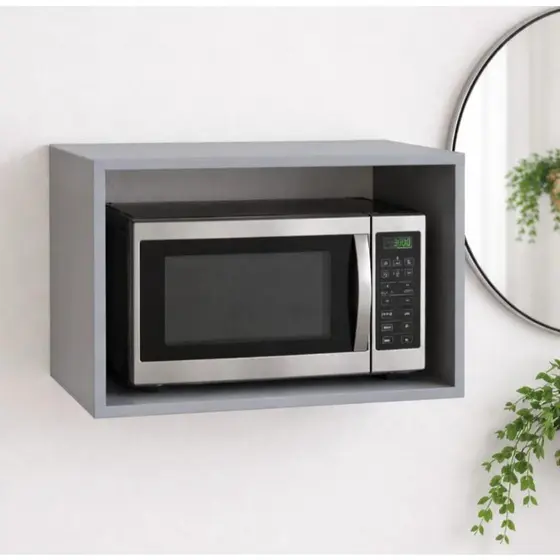 Suporte Suspenso Nicho Microondas MDF Branco