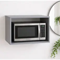 Suporte Suspenso Nicho Microondas MDF Branco