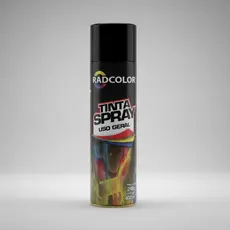 Tinta Spray Uso Geral Preto Fosco 400 Ml Radcolor Alta Cobertura
