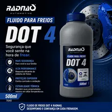 Fluido De Freio DOT 4 Radnaq 500 Ml Alta Performance