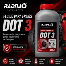 Fluido De Freio Dot 3 Radnaq 500 Ml Original De Qualidade