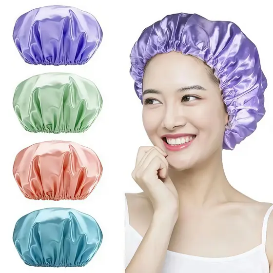 kit 24 Touca de Cetim Antifrizz Cetim Alto Brilho Ideal Para Umectação
