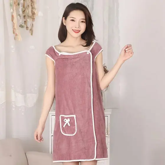 Roupão toalha Banheiro vestido feminino chuveiro feminino toalha de banho macia para adultos senhora têxteis pa