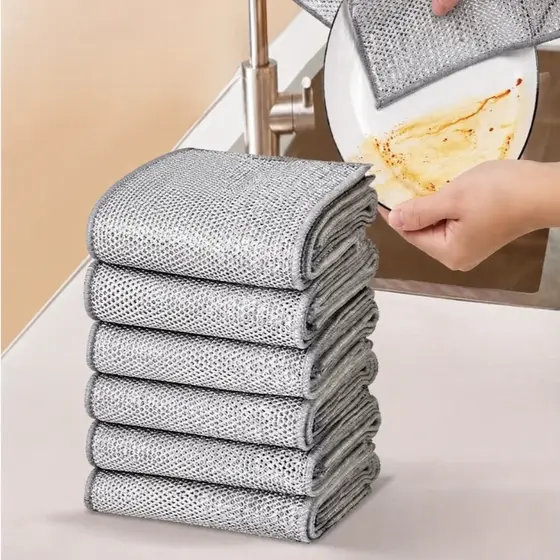 Pano de Limpeza Multiuso Metalico Cozinha Pia Fogão Prato Panela Reutilizavel Grelha Gordura