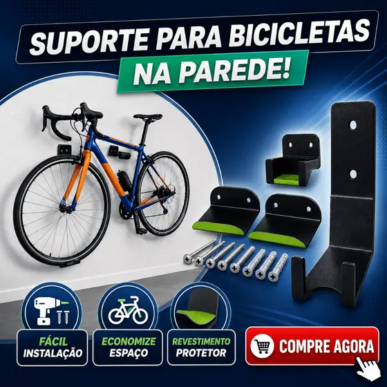 Suporte de Bike Bicicleta Fixo Parede Universal Speed MTB Reforçado