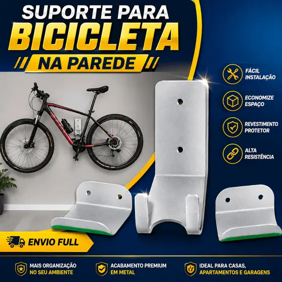Suporte Bike universal - Parede horizontal Reforçado
