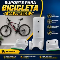 Suporte Bike universal - Parede horizontal Reforçado