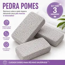 Pedra Pomes Para Pés Kit 3 Unidades Remove Calos Lixa Para Pés Esfoliante Calcanhar Pele Áspera Pedicure