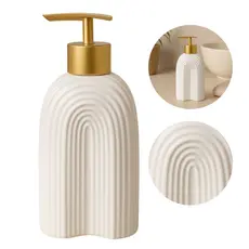 Dispenser Sabonete Liquido Porcelana Branco Decorativo
