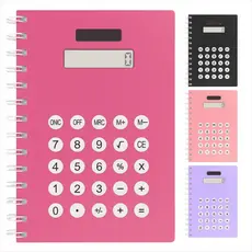 Caderno De Anotacoes Com Calculadora Integrada Multiuso