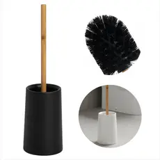 Escova De Vaso Sanitario Com Base Suporte Cabo Bambu Banheiro Higienizacao