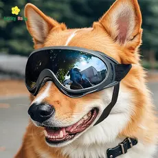 [Luckybaby-t] Óculos Para Cães De Raça Média E Grande De Sol Alças Ajustáveis Proteção UV Cachorro Filhote De Equitação