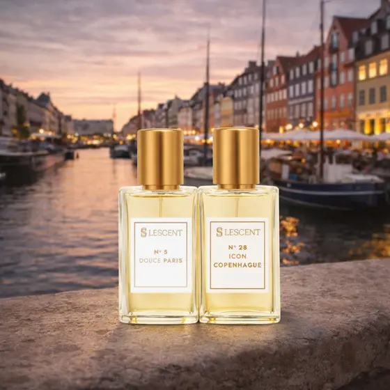 Kit Perfume Deo Colônia LESCENT N5 Sublime Paris + N28 Icon Copenhagen 25ml