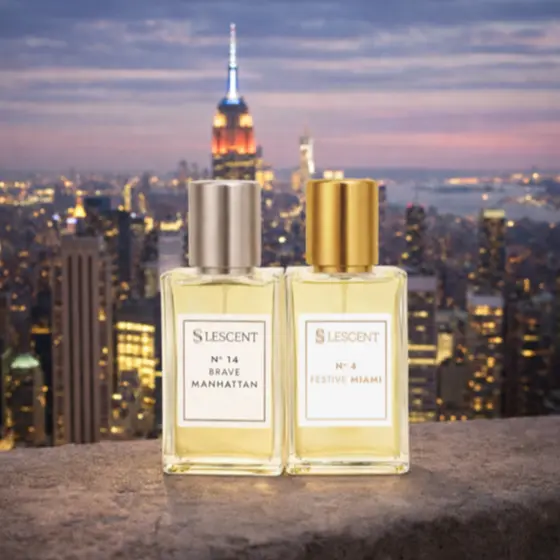 Kit Perfume Deo Colônia LESCENT N4 Festive Miami + N14 Brave Manhattan 25ml