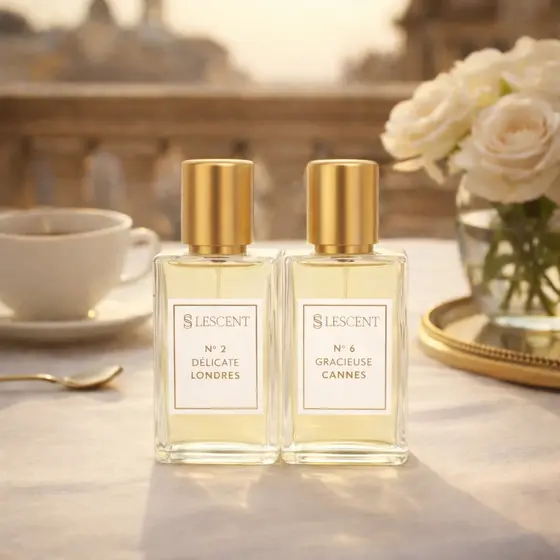 Kit Perfume Deo Colônia LESCENT N2 Delicate Londres + N6 25ml