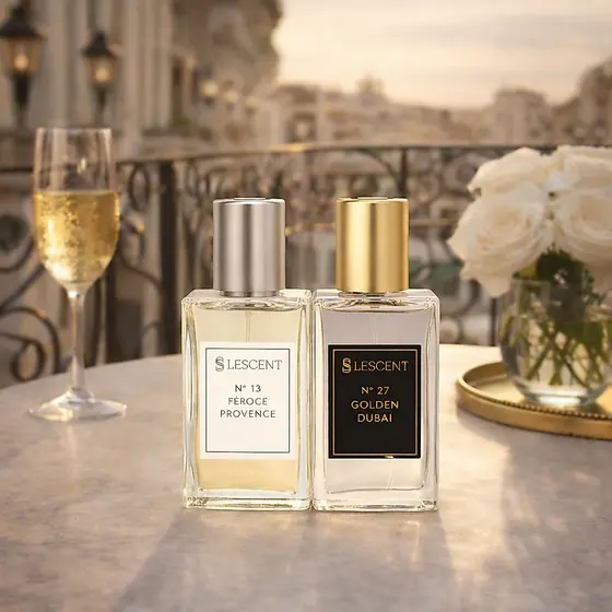 Kit Perfume Deo Colônia LESCENT N13 Feroce Provence + N27 Golden Dubai 25ml