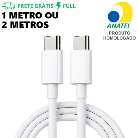 Cabo Carregador de iPhone 60w PD Usb-c Cabo Tipo C Original para iPhone 15 16 17 Pro Max