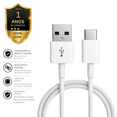 Cabo Carregador Tipo C Turbo 60w PD Usb C Original de Carregamento Rápido e Dados