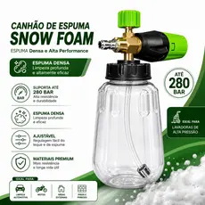 Snow Foam Canhão de Espuma 1Litro para Lavadora Alta Pressão 280 bar